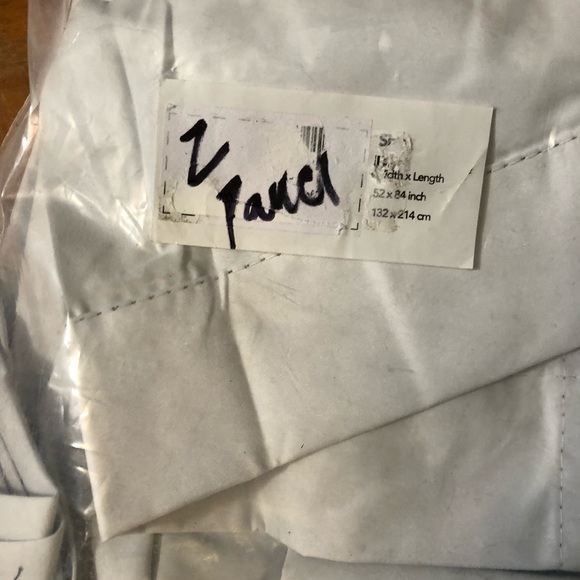 52x84 inch curtains. 2 white thick panels - Picture 3 of 4